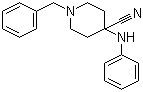 4-Anilino-1-benzyl-4-cyanopiperidine molecular structure (CAS 968-86-5)