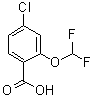 4-Chloro-2-(difluoromethoxy)benzoic acid molecular structure (CAS 97914-60-8)