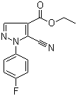 5-氰基-1-(4-氟苯基)-1H-吡唑-4-羧酸乙酯分子结构 (CAS 98476-22-3)