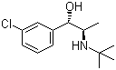 (R*,S*)-3-氯-alpha-[1-(叔丁基氨基)乙基]苯甲醇分子结构 (CAS 99102-04-2)