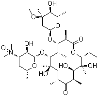 Erythromycin A N-oxide molecular structure (CAS 992-65-4)