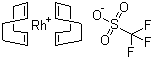 双(1,5-环辛二烯)-三氟甲磺酸铑分子结构 (CAS 99326-34-8)